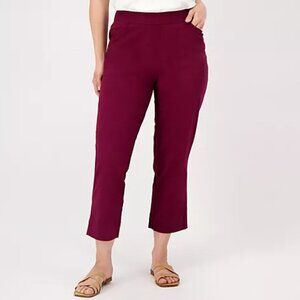 Isaac Mizrahi Live! Wine Regular Straight Leg